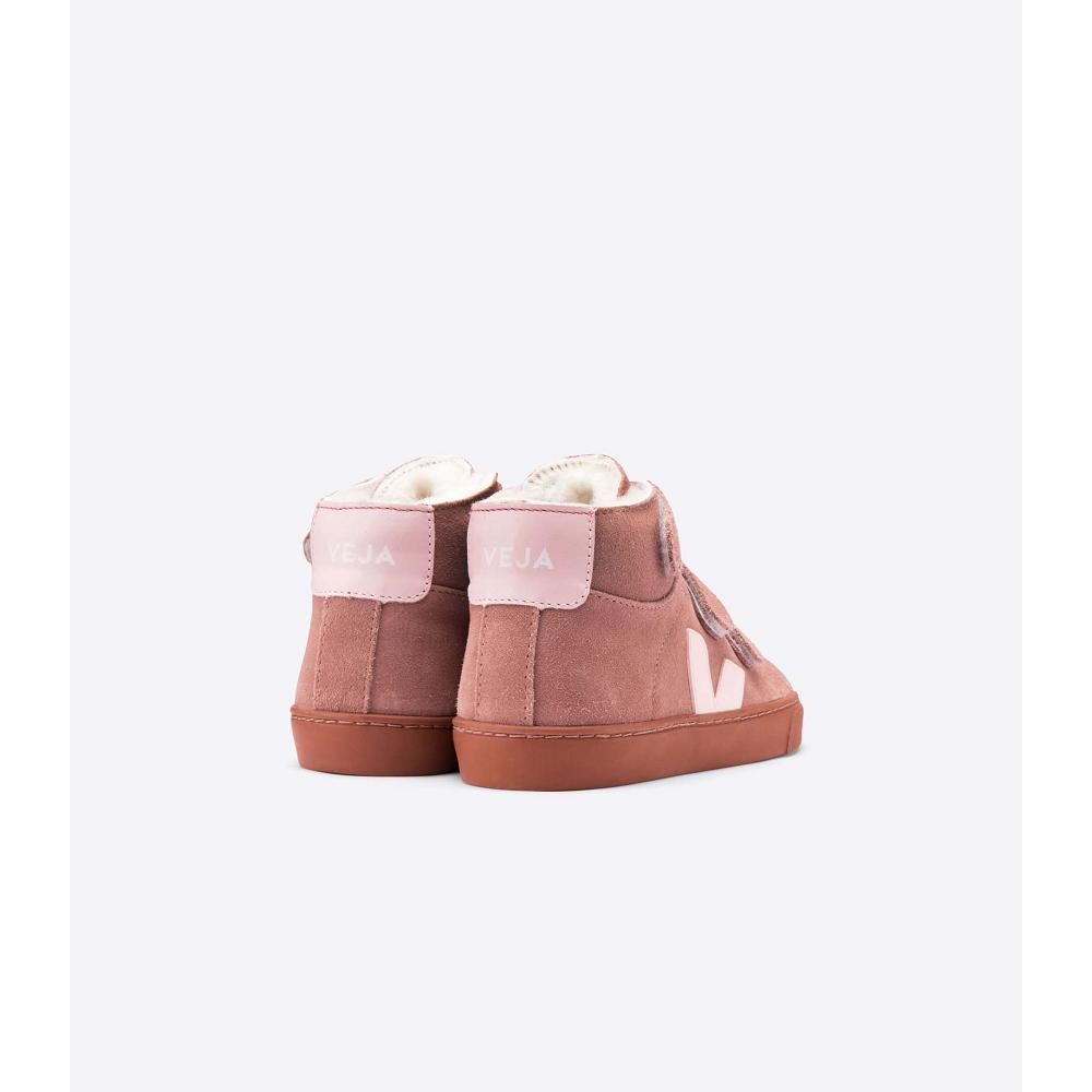 Veja ESPLAR MID FURED SUEDE Hoog Kinderen Roze | BE 688QMA